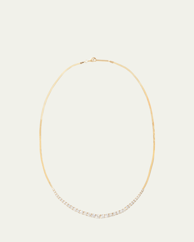 Flawless Graduating Diamond Tennis Necklace